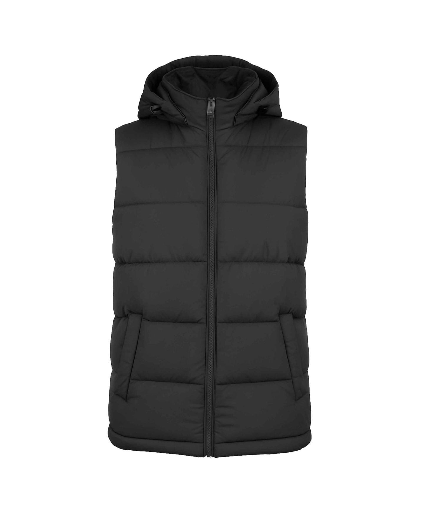 Мужской жилет Spire By Galaxy Heavyweight Hooded Puffer Vest, цвет: Чёрный — фото 2