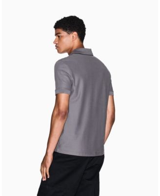 Men's Johnny Collar Pique with Collar Tipping Polo Shirt