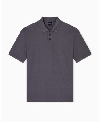 Men's Mercerized Cotton Jacquard Logo Polo Shirt