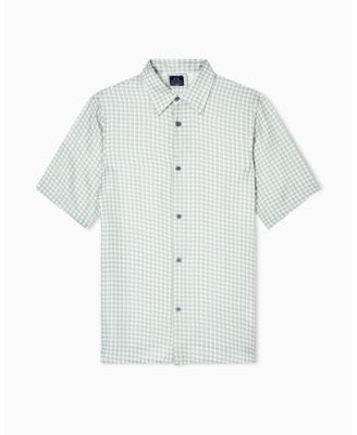 Men's Short Sleeve Viscose Geo Print Woven Shirt