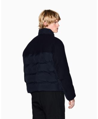 Men's Quilted Color Block Puffer Coat