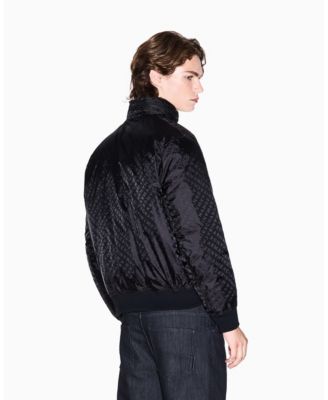 Men's Jacquard Allover Logo Hooded Jacket