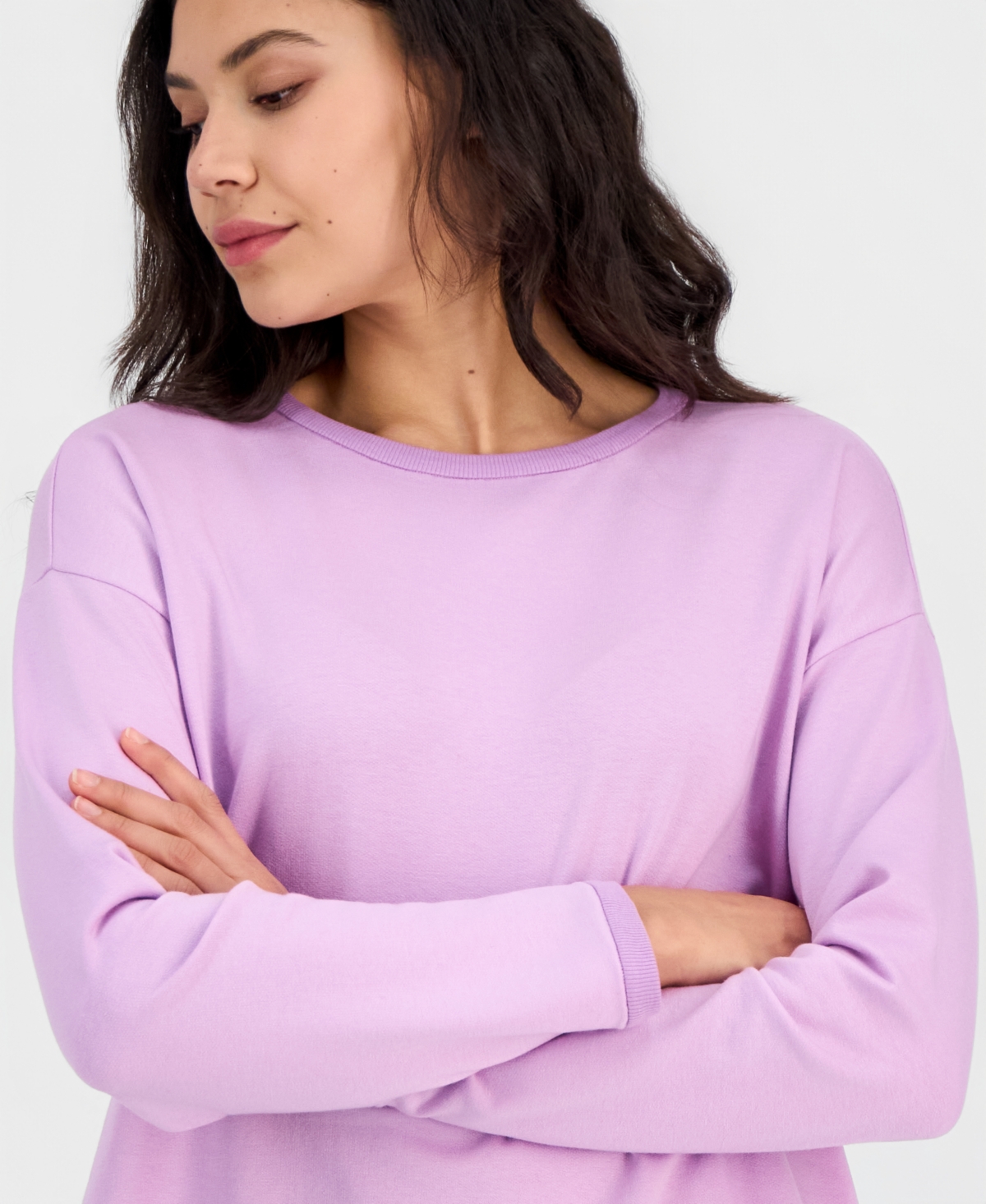Eileen Fisher Women's Round Neck Cropped Box Top