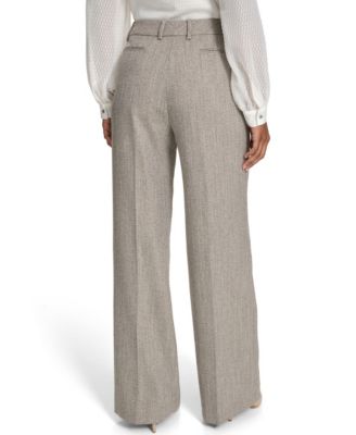 Petite Novelty Pleated Wide Leg Pants