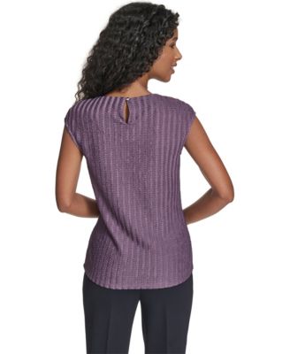 Women's Textured Cap Sleeve Top