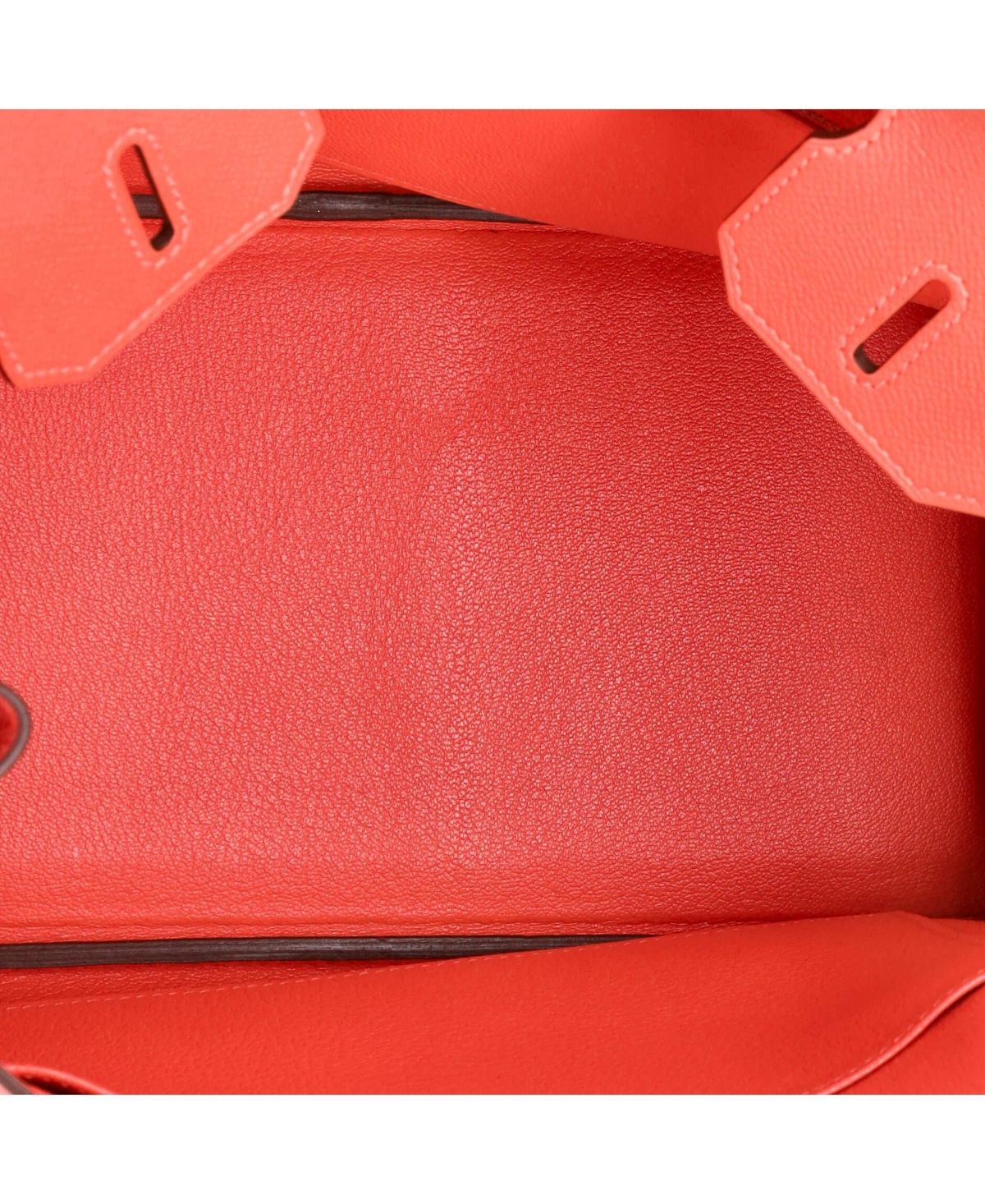 Pre-Owned Hermes Birkin Handbag Red Epsom with Palladium Hardware