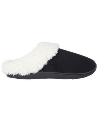 Women's Quilted Chevron Velour Slippers