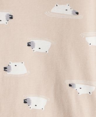 Boys' Toddler Penguin and Polar Bear Loose Fit Top and Pants, 4-Piece Pajama Set