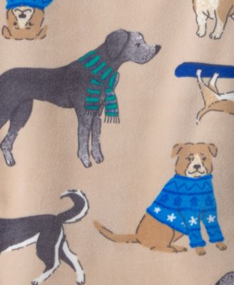 Boys' Toddler 2T-5T Dog Print Snug Fit Top and Pants, 2-Piece Pajama Set