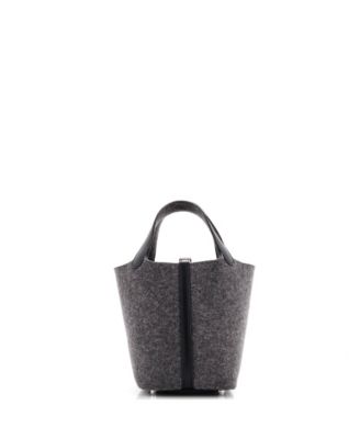 PM Picotin Lock Bag Felt with Leather