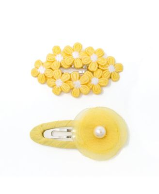 Girls 2pc Hair Clip Set - Tulle Bloom Petals