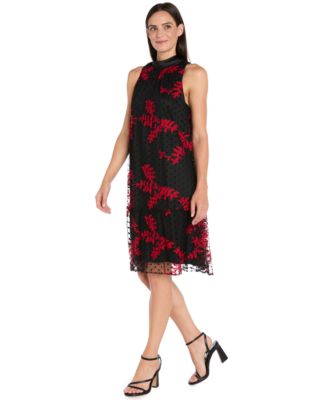 Women's Embroidered Sleeveless Swing Dress