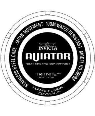 Men's 39266 Aviator Quartz Multifunction Blue, Gold Dial Watch