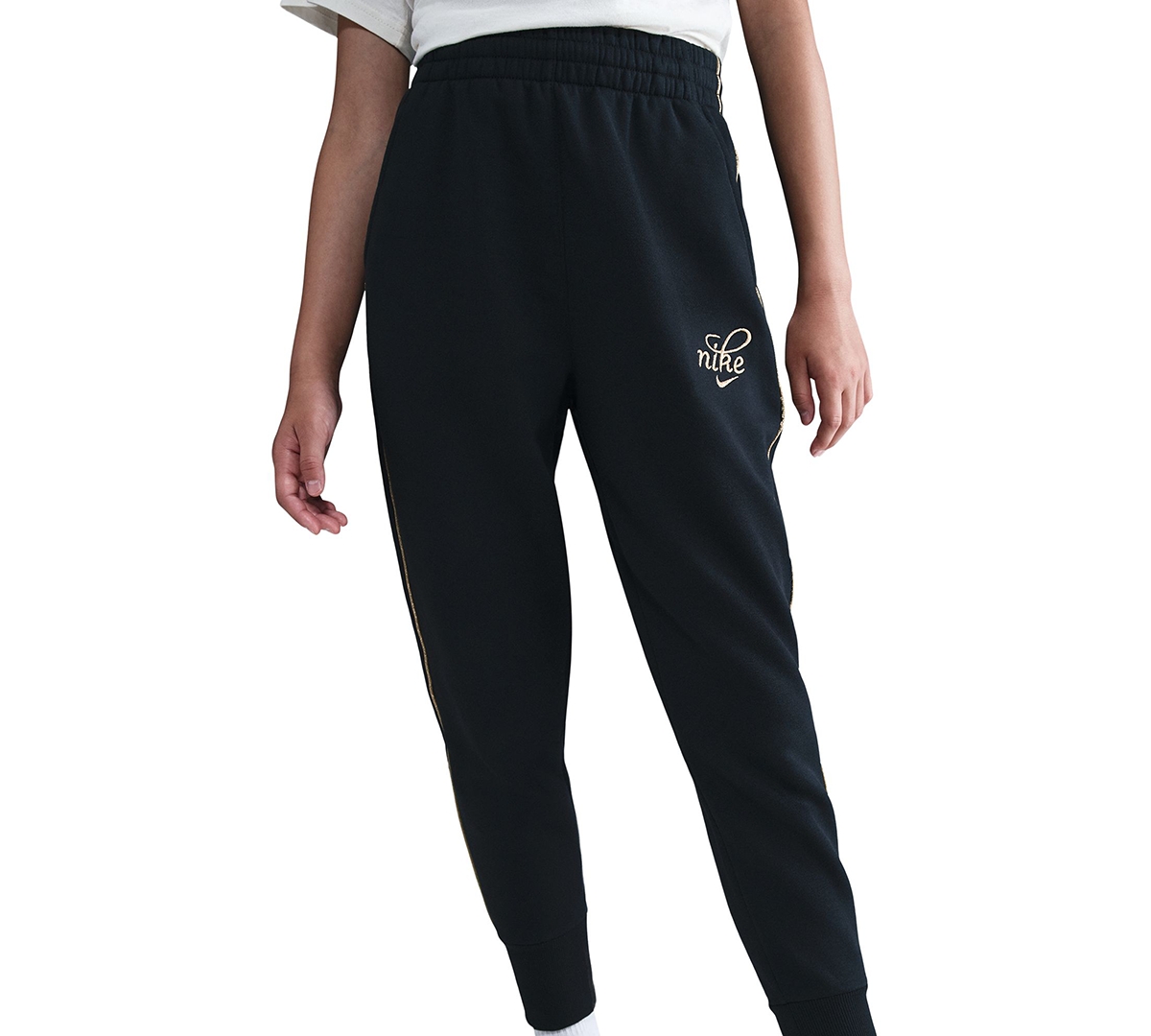 Nike Sportswear Club Fleece Big Kids' (girls') Oversized Jogger Pants In Black