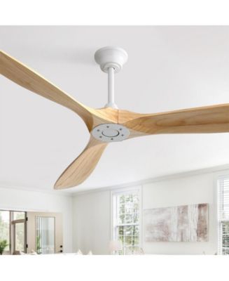 Sofucor 60-inch Modern White 3-Blade Ceiling Fans with Intelligent