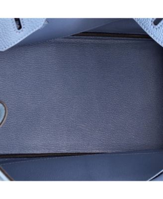 Birkin 35 Handbag Blue Togo with Palladium Hardware