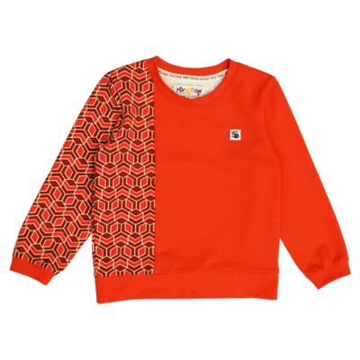 Boys Crewneck Sweatshirt and Jogger Pants Set - Red Multicolor