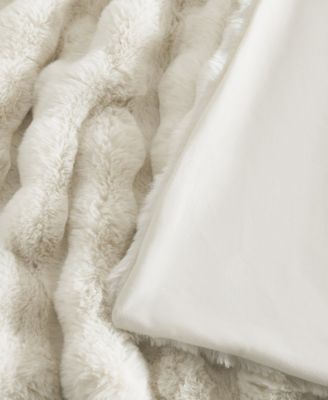 Bubble Faux Fur 3-Pc. Comforter Set, Full/Queen