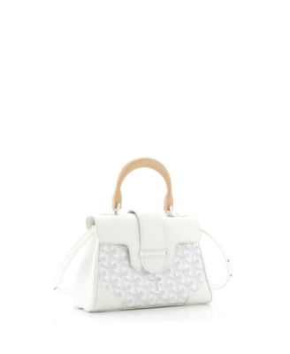 Mini Saigon Top Handle Bag Coated Canvas with Leather