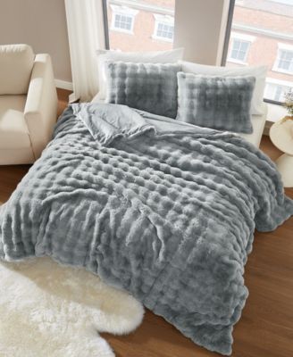Bubble Faux Fur 2-Pc. Comforter Set, Twin/Twin XL