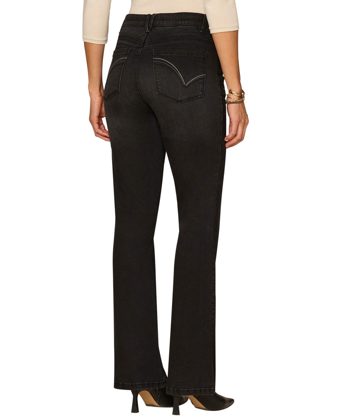 Democracy Women's High-rise Boot-cut Jeans In Black