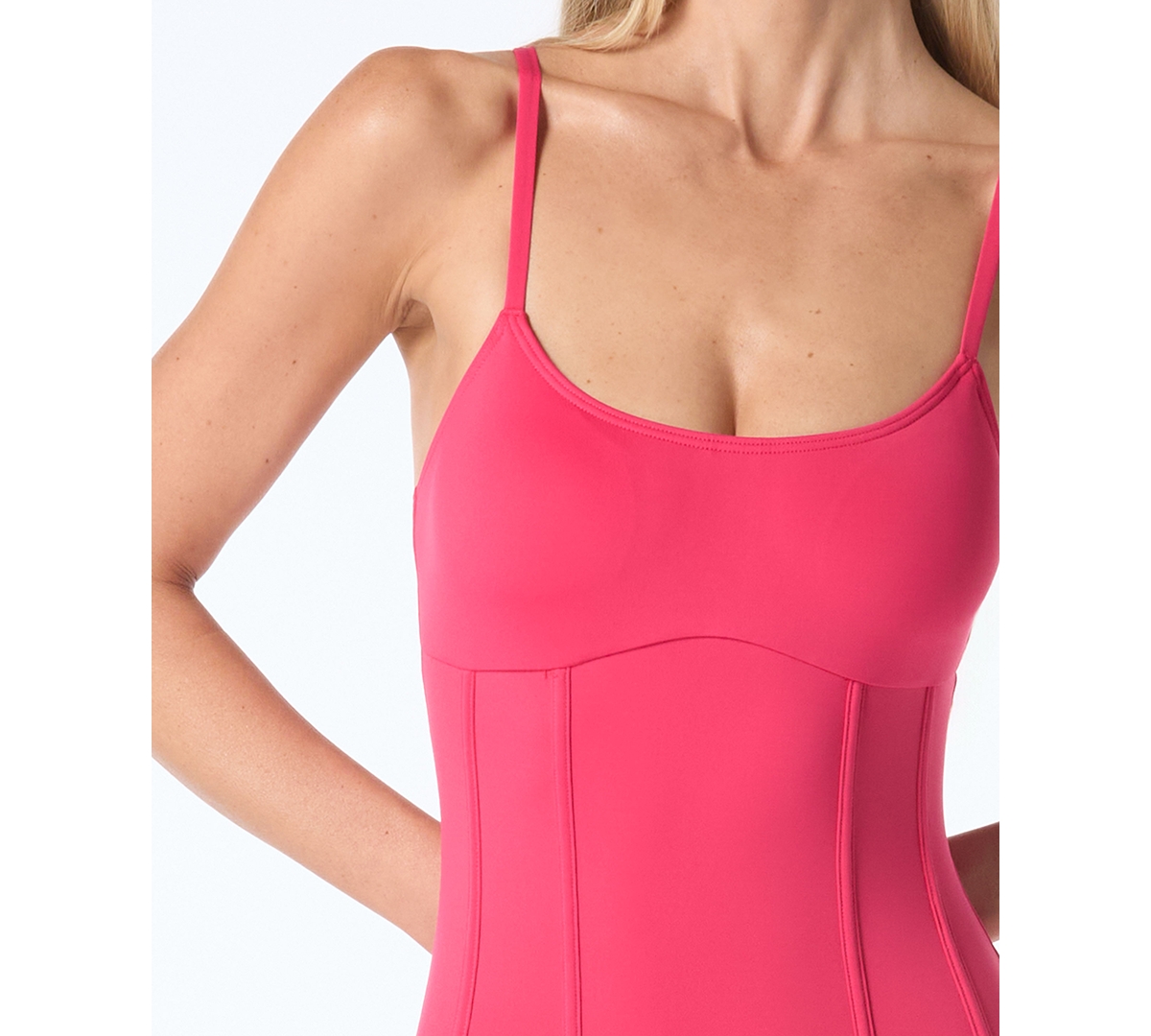 Vince Camuto Women's Corset One Piece Swimsuit In Red