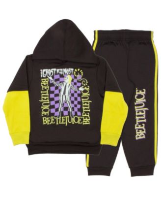 Warner Bros Beetlejuice Big Boys 2 Piece Fleece Hoodie and Sweatpants Set