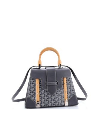 PM Saigon Top Handle Bag Coated Canvas with Leather