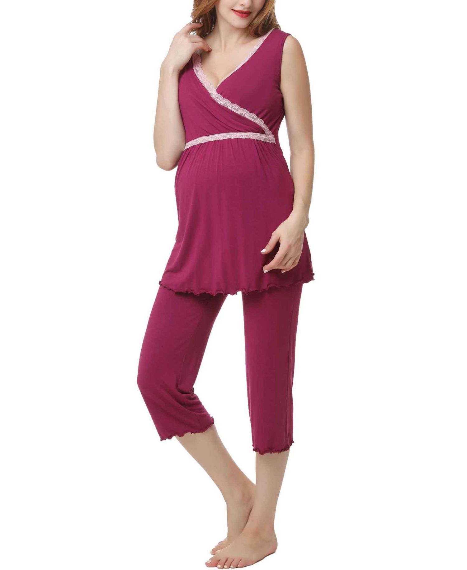 Maternity kimi + kai Nursing 2-Piece Pajama Set
