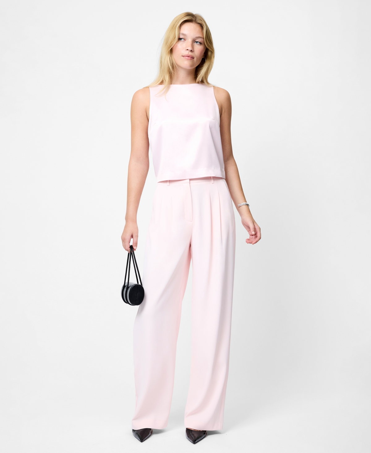 French Connection Women's Harrie Suiting Mid-rise Trousers In Pink