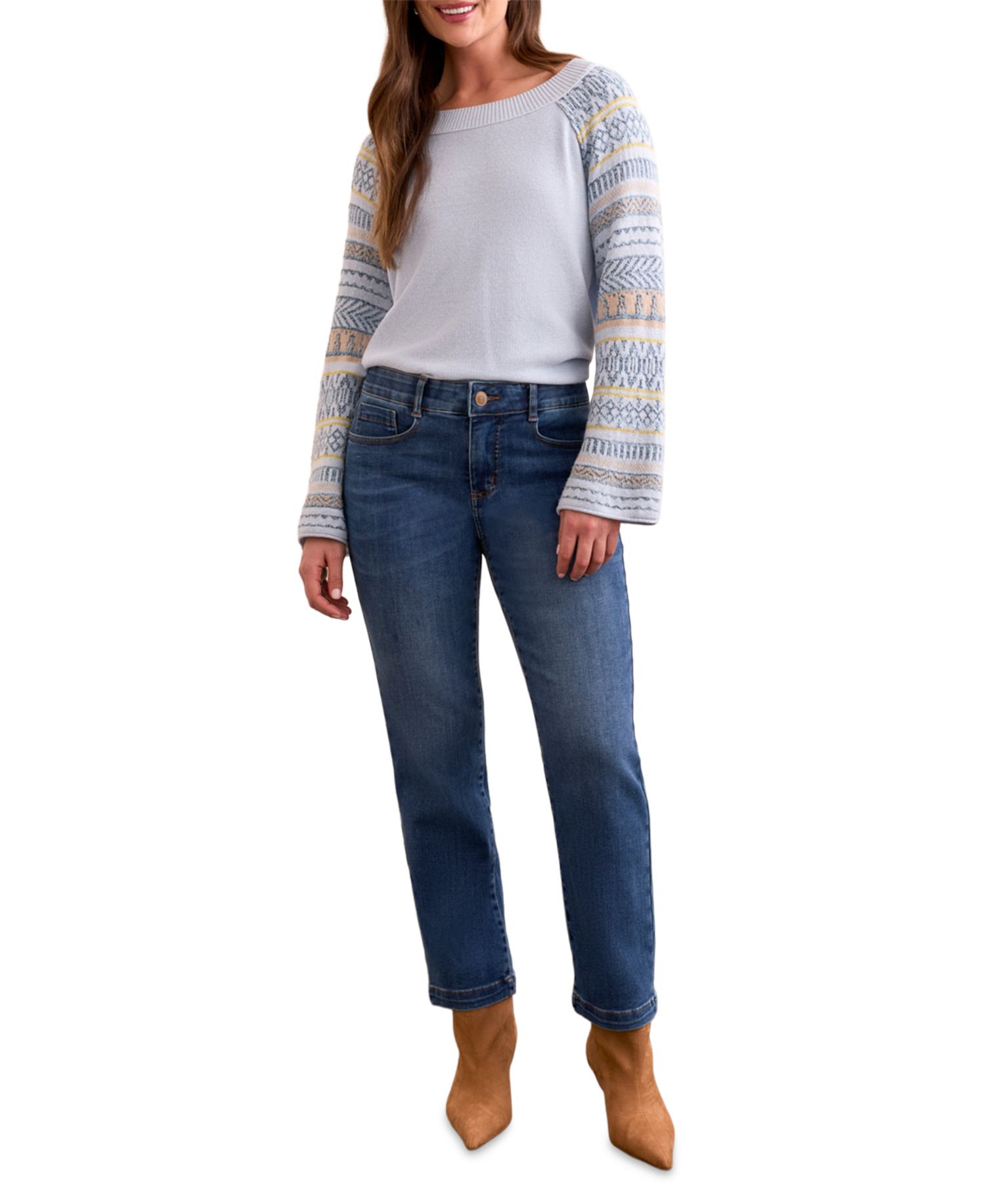 Women's Audrey Boundless Stretch Denim Straight Leg Crop Jeans