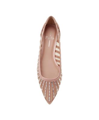 NOELLE Women's Pointed Toe Beaded Mesh Flat
