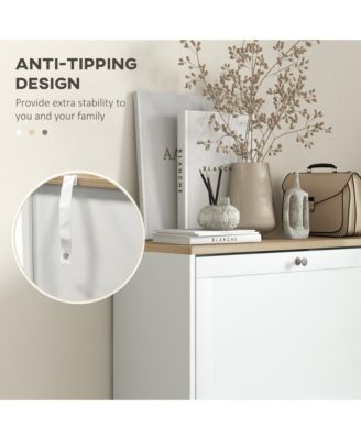 Modern Shoe Cabinet with 3 Flip Drawers for 12-18 Pairs,