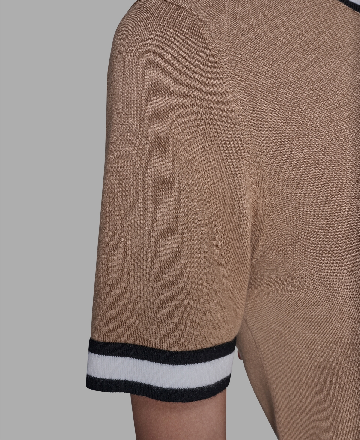 Karl Lagerfeld Women's Short-sleeve Sweater In Brown