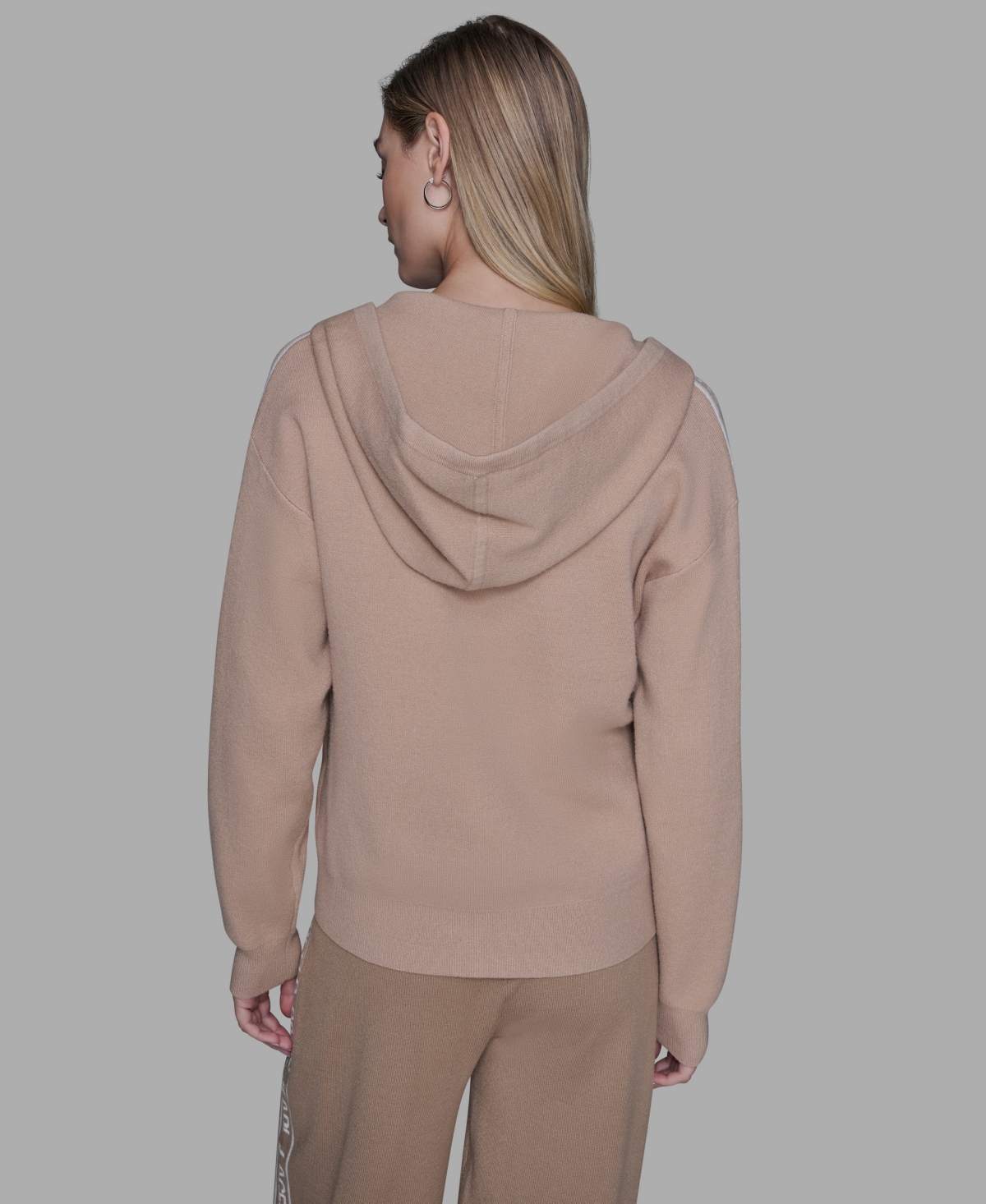 Karl Lagerfeld Women's Logo Detail Long-sleeve Jacket In Brown