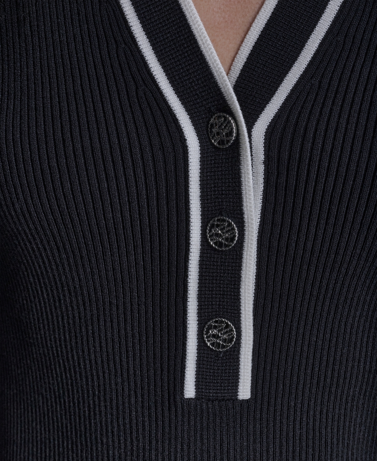 Karl Lagerfeld Paris Women's Logo Tape Sweater Dress