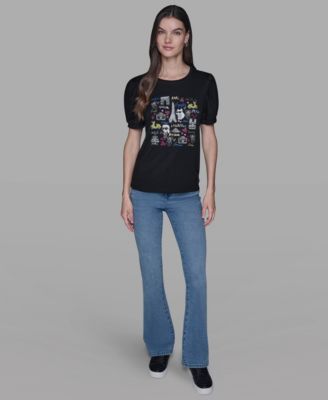 Women's Printed Short-Sleeve Top