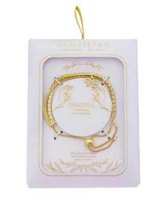 Cubic Zirconia Bow Adjustable Bolo Bracelet