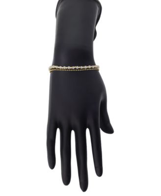 White Quartz Beaded Star Layered Bracelet