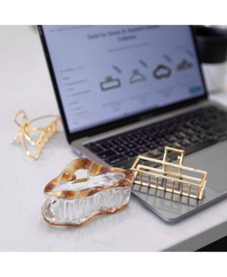 Large Luxe Oval Claw Clip – Caramel Marble