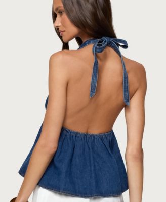 Women's Safia Denim Halter Top