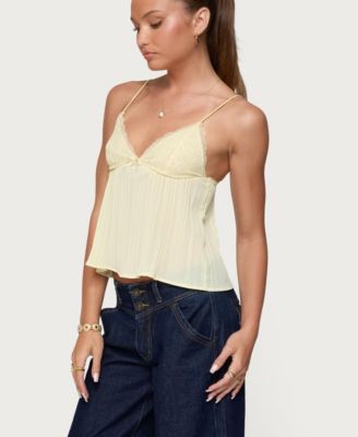 Women's Rhian Lacey Pleated Babydoll Top