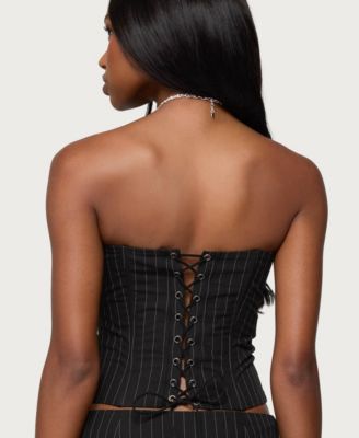 Women's Maeve Pinstripe Strapless Corset