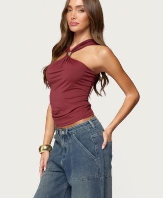 Women's Cielle Wide Strap Gathered Top