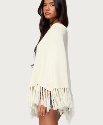 Women's Kamila Fringe Knit Poncho