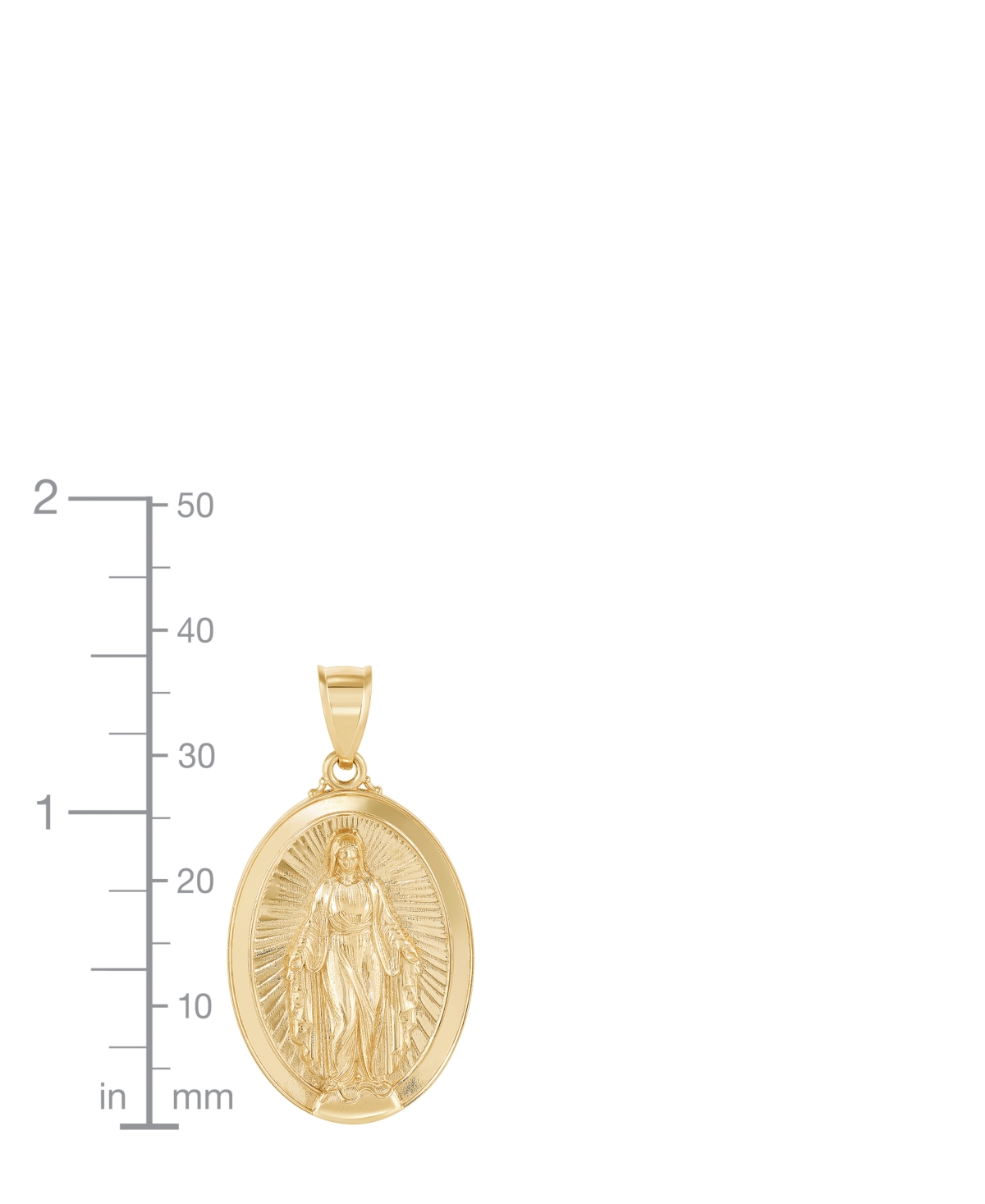 Macy's Mary Medal Pendant in 10K Yellow Gold
