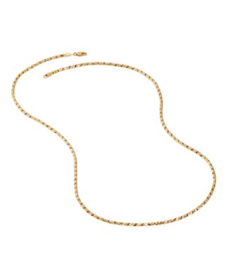 Solid Polished Oval Link Chain Necklace in 10k Yellow Gold