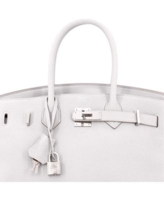 Birkin 30 Handbag Grey Togo with Palladium Hardware