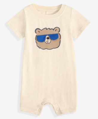 First Impressions - Baby Boys Bear Glasses Sunsuit