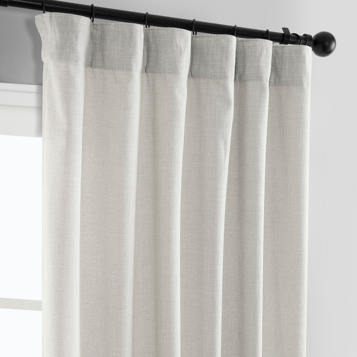 Half Price Drapes Light Sand Simply Faux Linen Curtain Pair (2 Panels